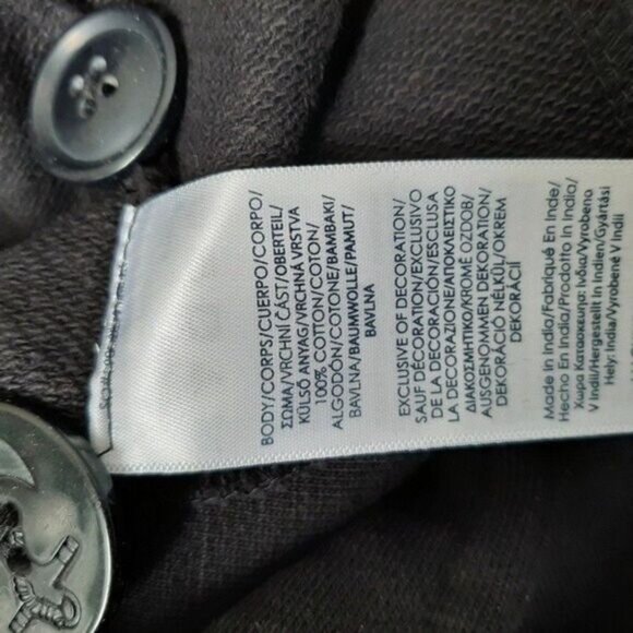 CHAPS | Classic Light Stretchy Peacoat Jacket Coat Navy Blue Embellished Sz M - Picture 12 of 12